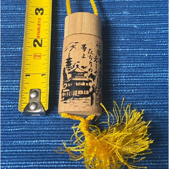 Japanese Samurai Dochu Inro Wooden Coin Pill Purse Traffic Safety 998A - Picture 5 of 5